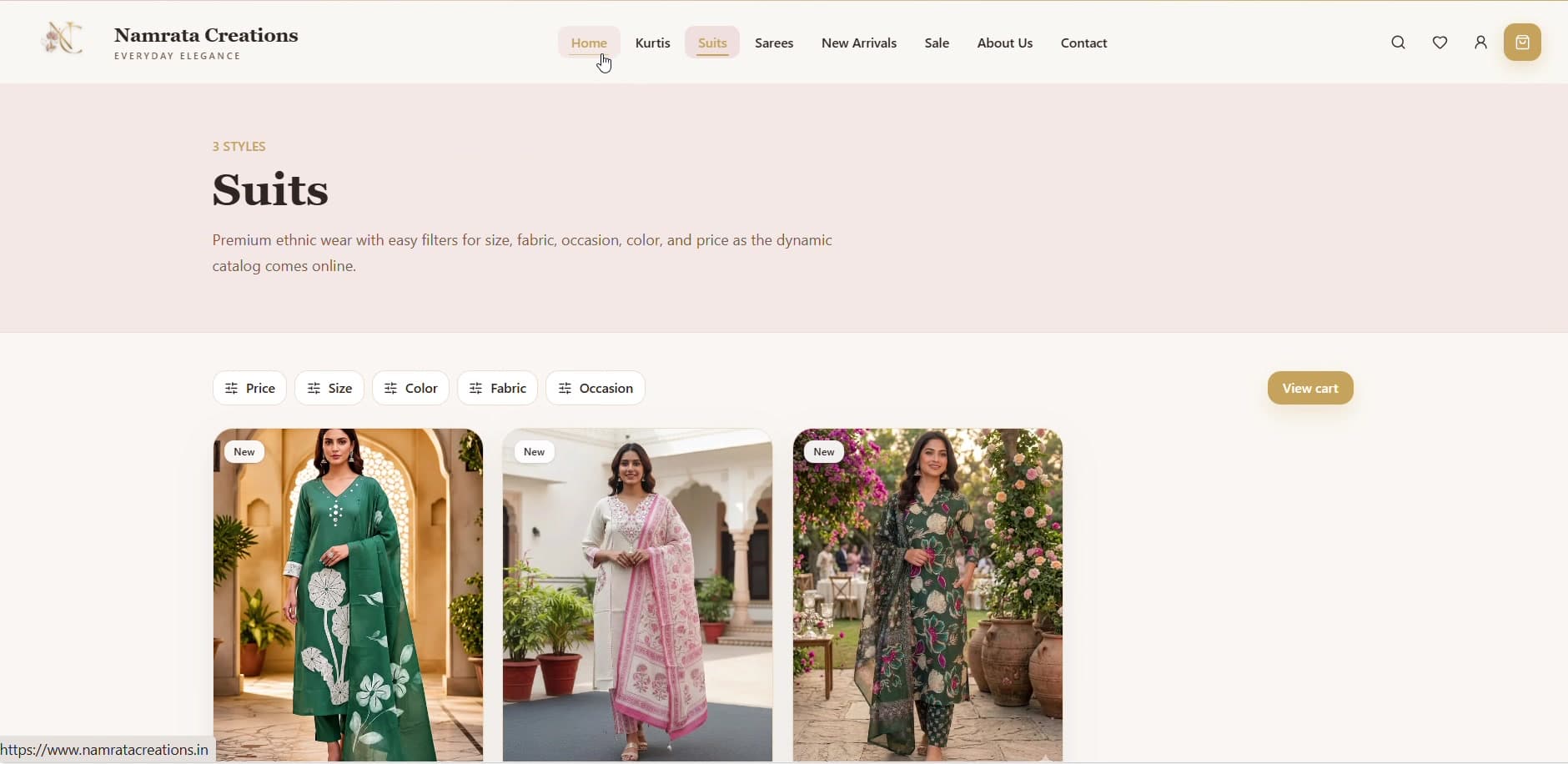Namrata Creations project preview